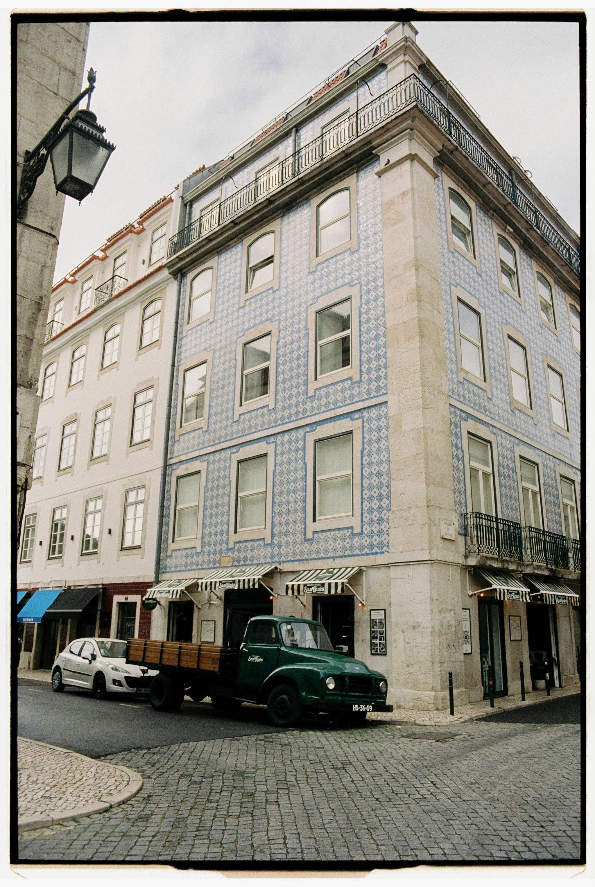 Woman with red hair covering mouth with hair