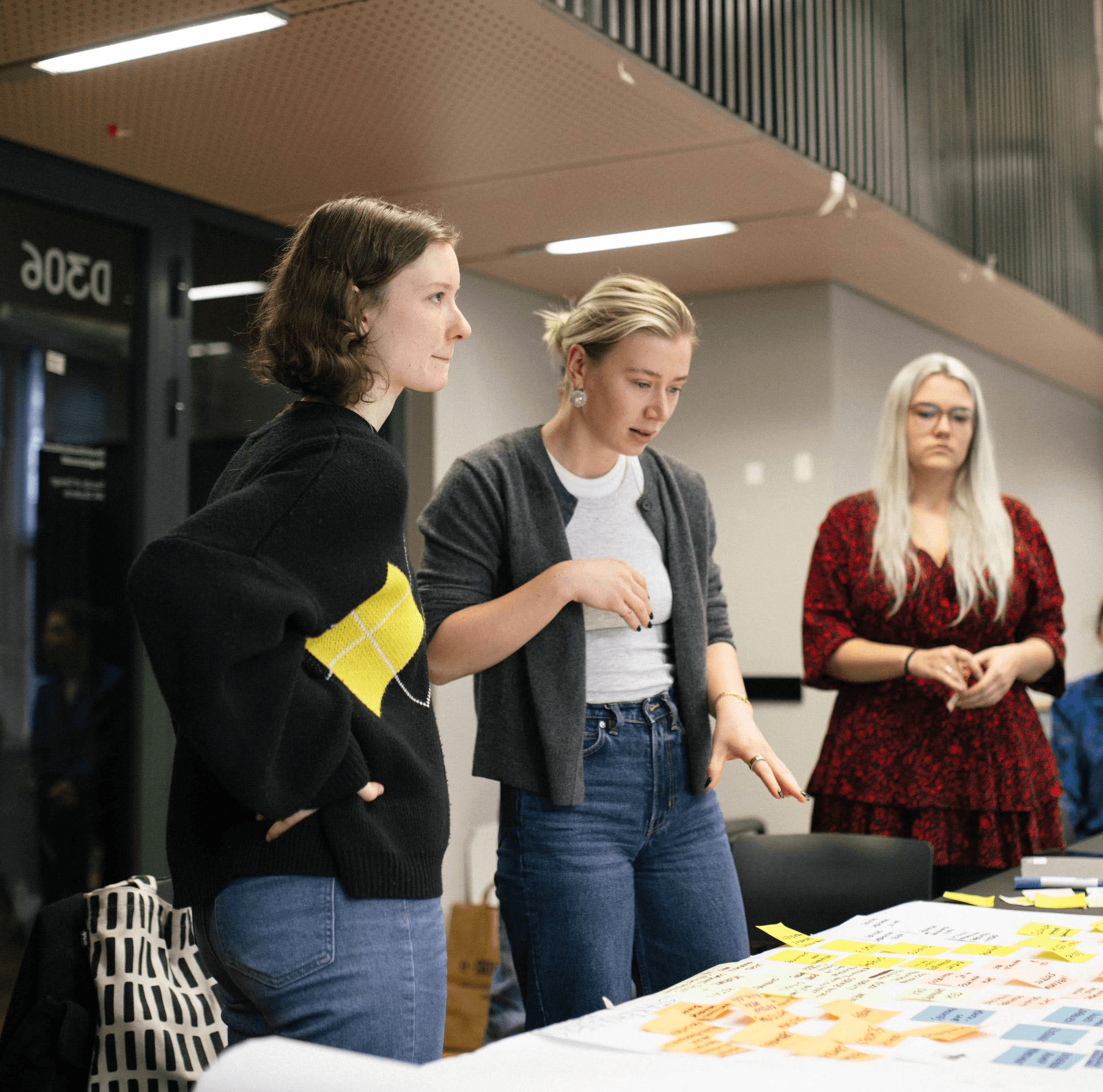 Our Team Ideating With Sticky Notes on Our Desk.