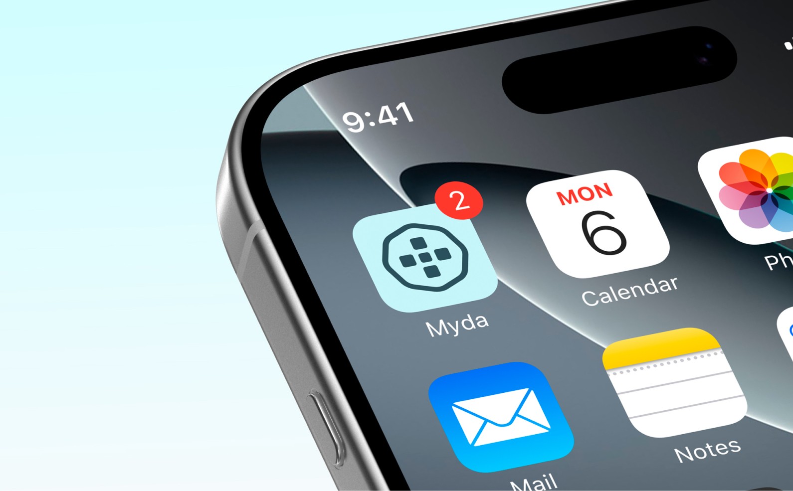 Myda app icon on iphone