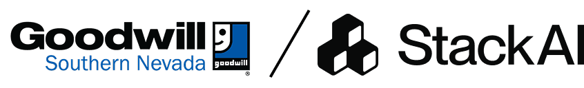Goodwill and StackAI partnership logo