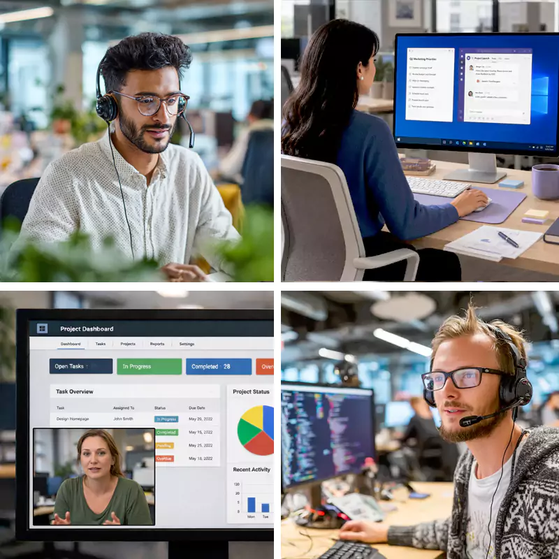 Customer support teams using Flashback Express to create reusable help videos