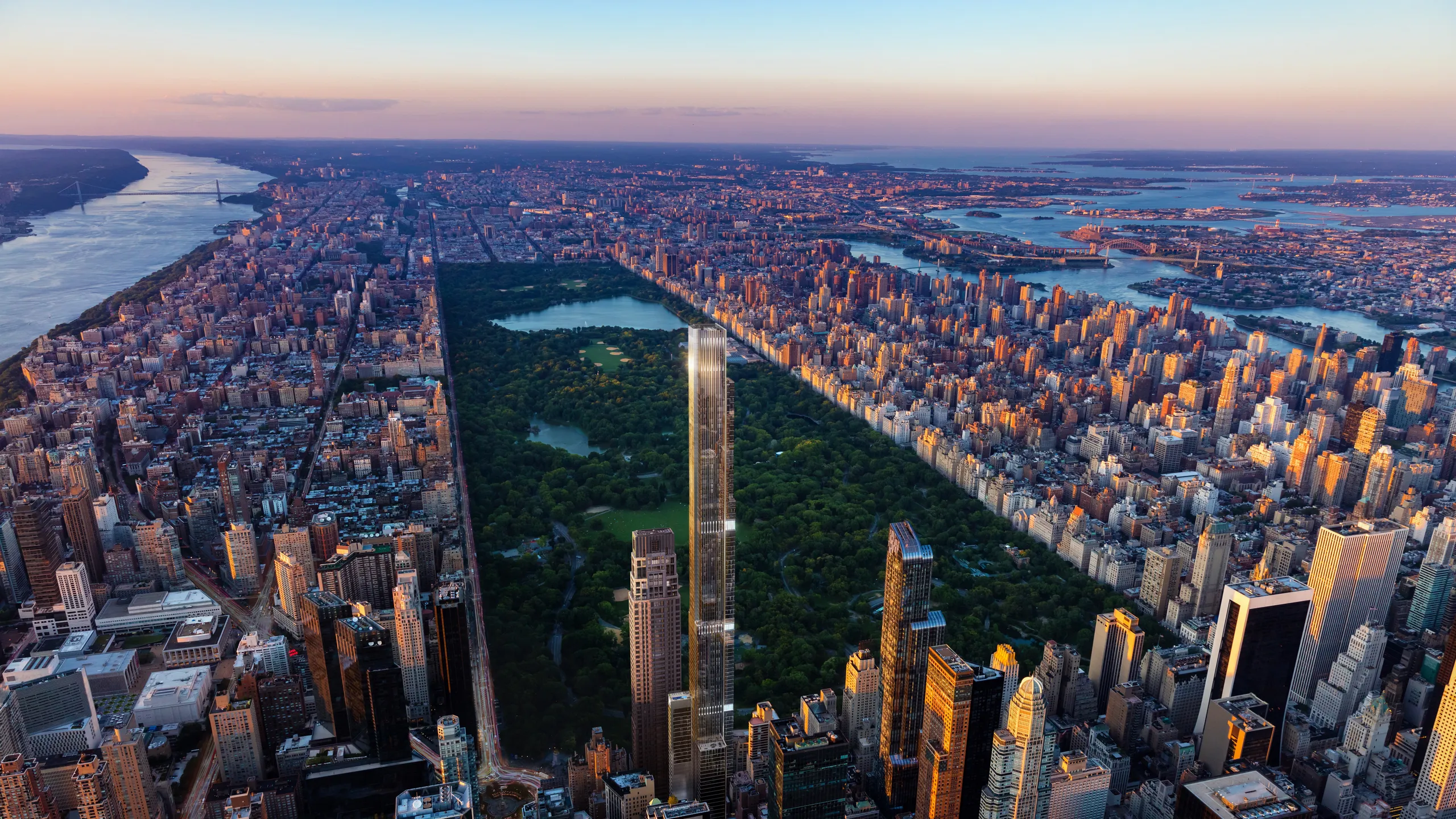 A tranquil canal in Amsterdam reflects historic buildings and the autumn-colored trees under a pastel sky with birds flying above; capturing the serene beauty and cultural architecture of the city.