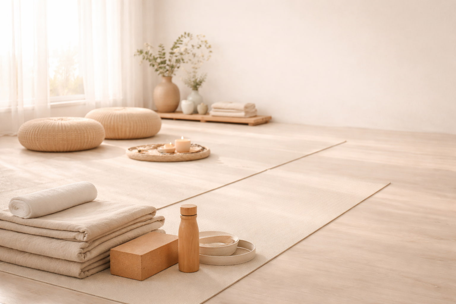 Peaceful Mediterranean terrace view