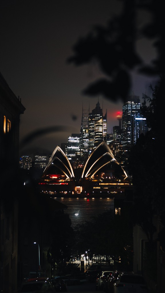 Sydney opera house by night