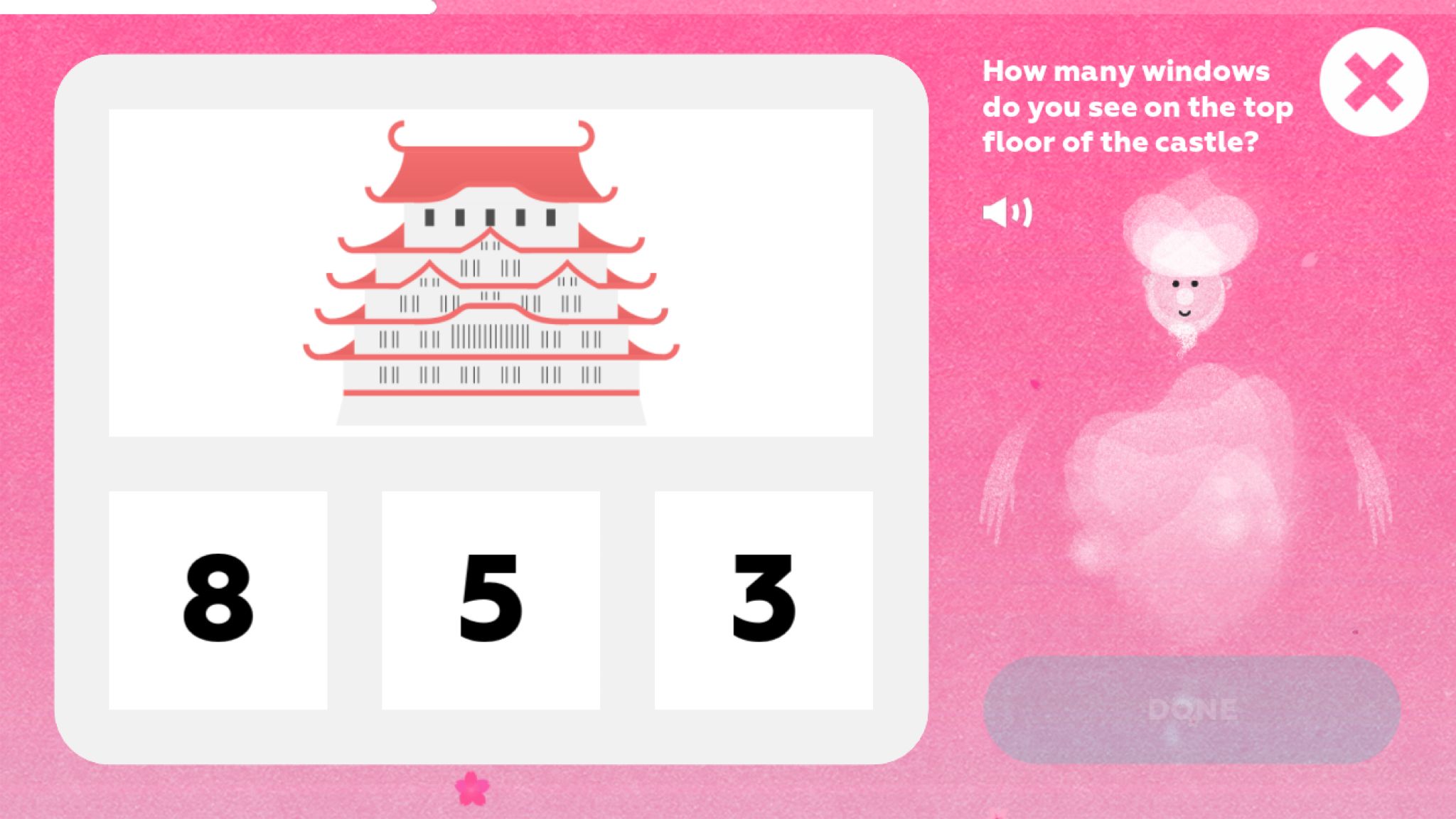 A task in the Funexpected Math app