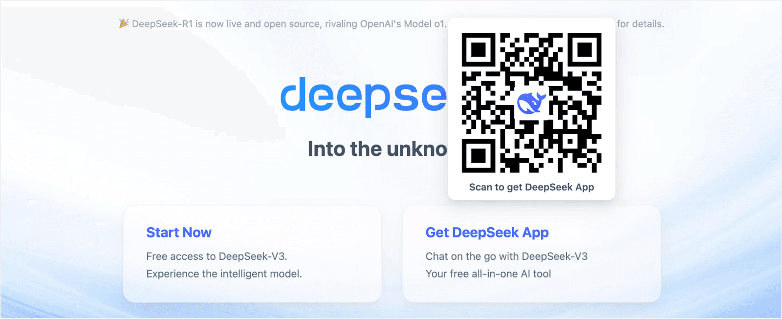 Scan to get DeepSeek App  