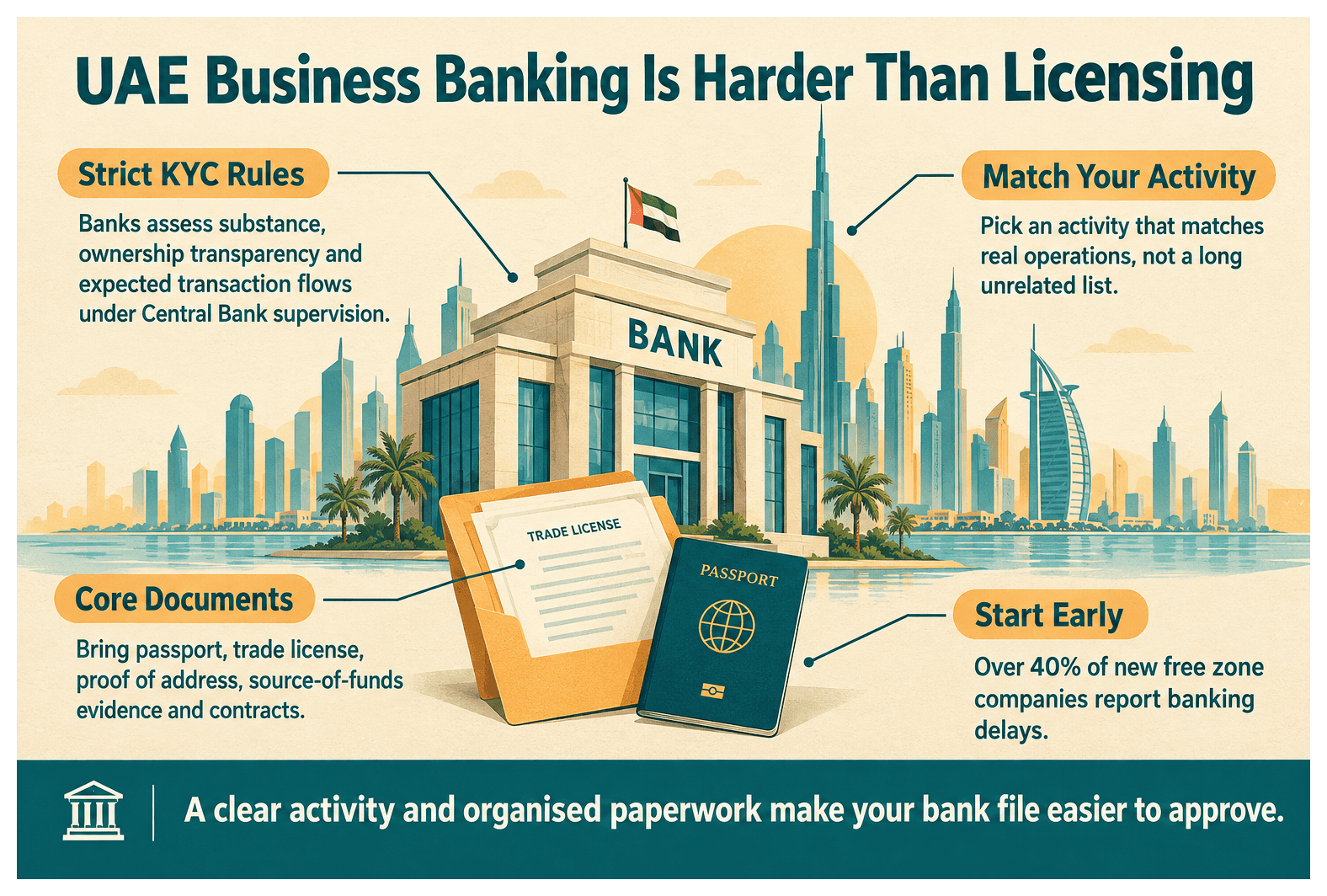 Infographic: Opening a UAE Corporate Bank Account as a Tanzanian Entrepreneur