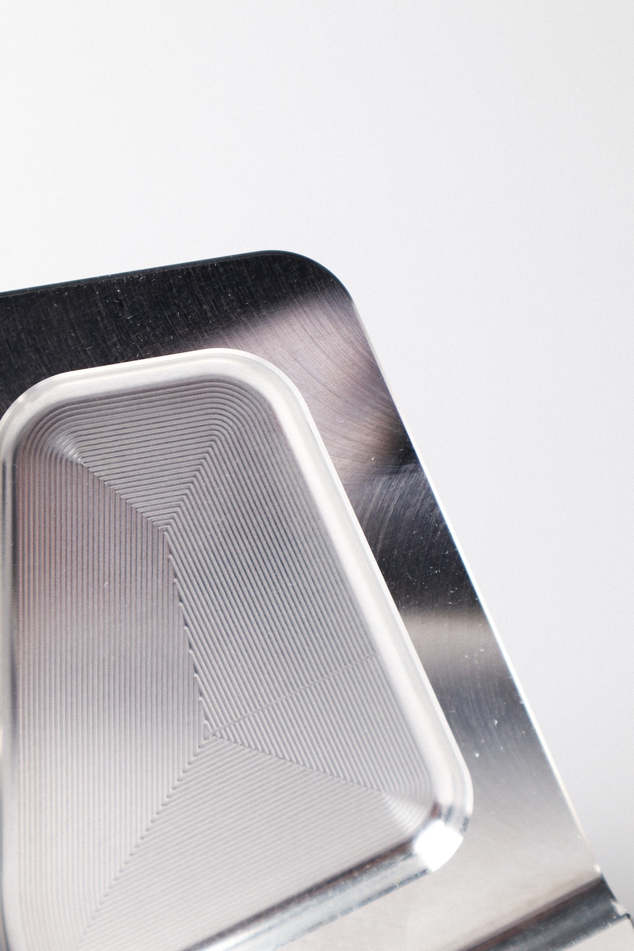 Close up of machined metal surface