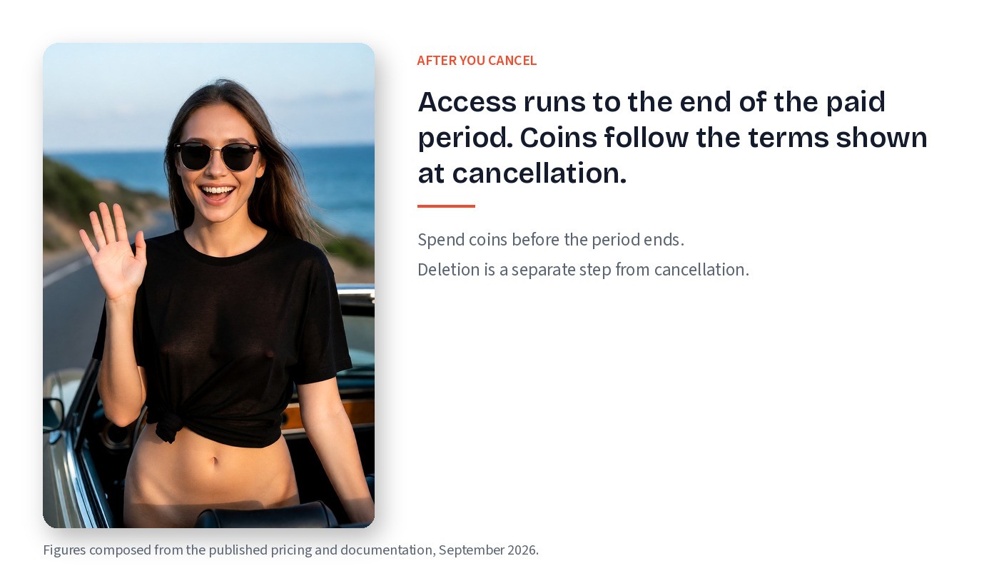 After you cancel: coins and access