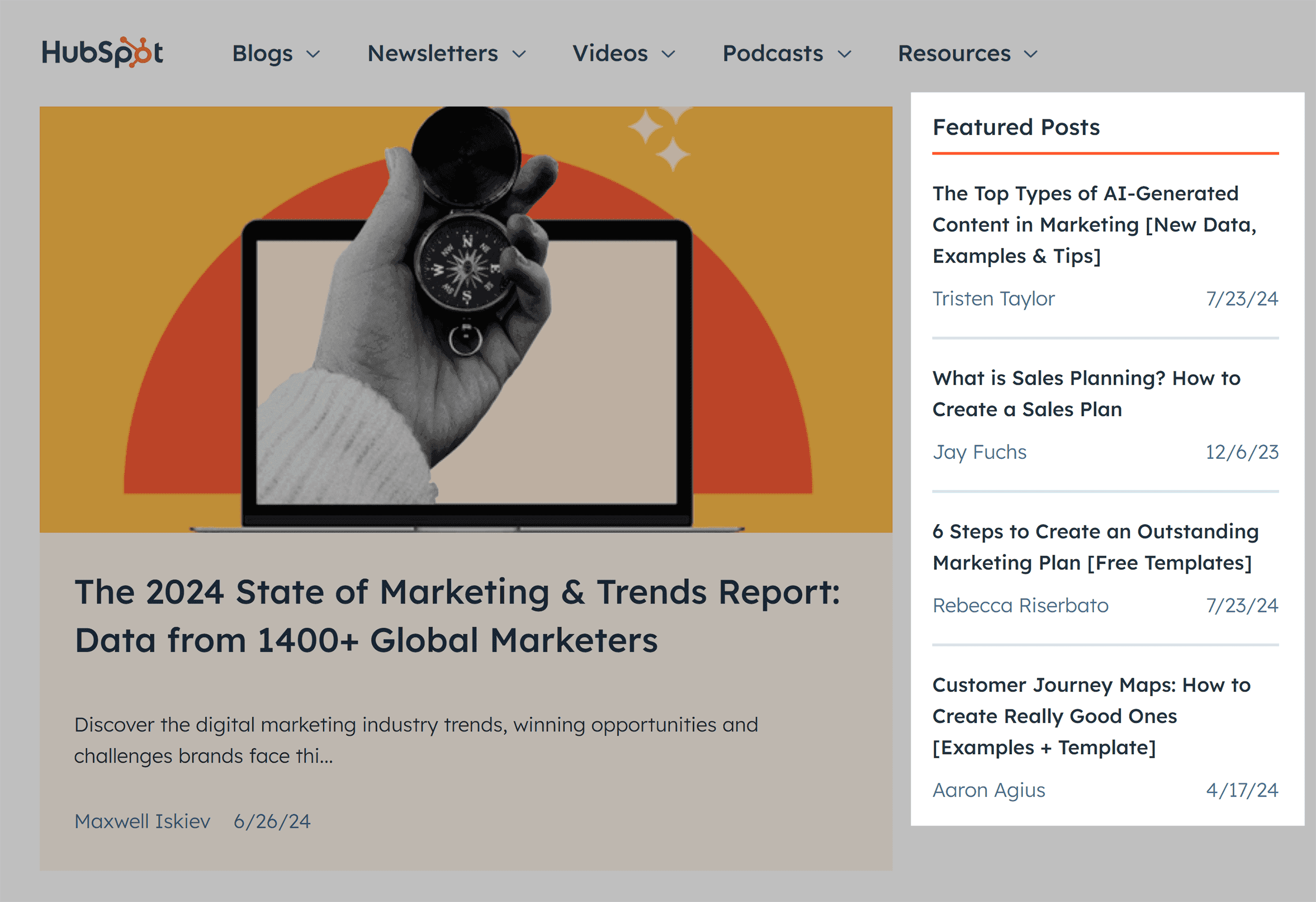 HubSpot Blog – Sidebar – Featured Posts