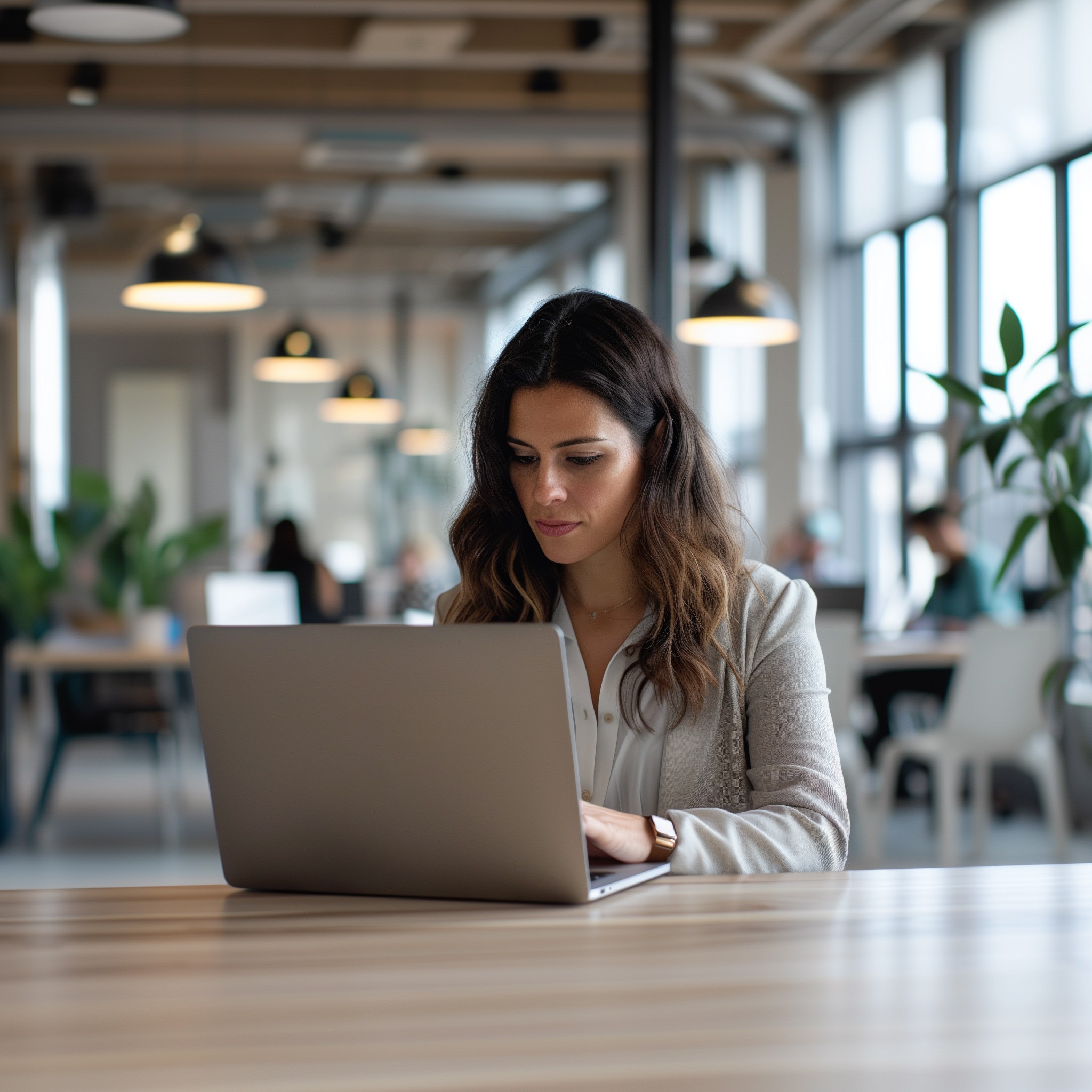 Female working in office