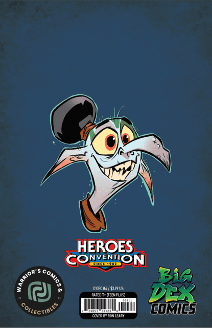 Back cover of D'Orc #4 Ron Leary Big Dex Comics HeroesCon Exclusive Virgin Variant Scout Comics