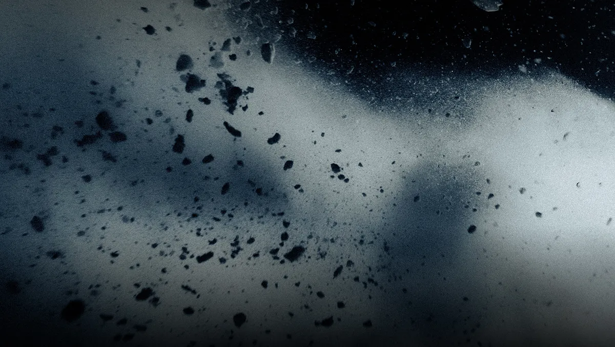 picture of a snow blowing.