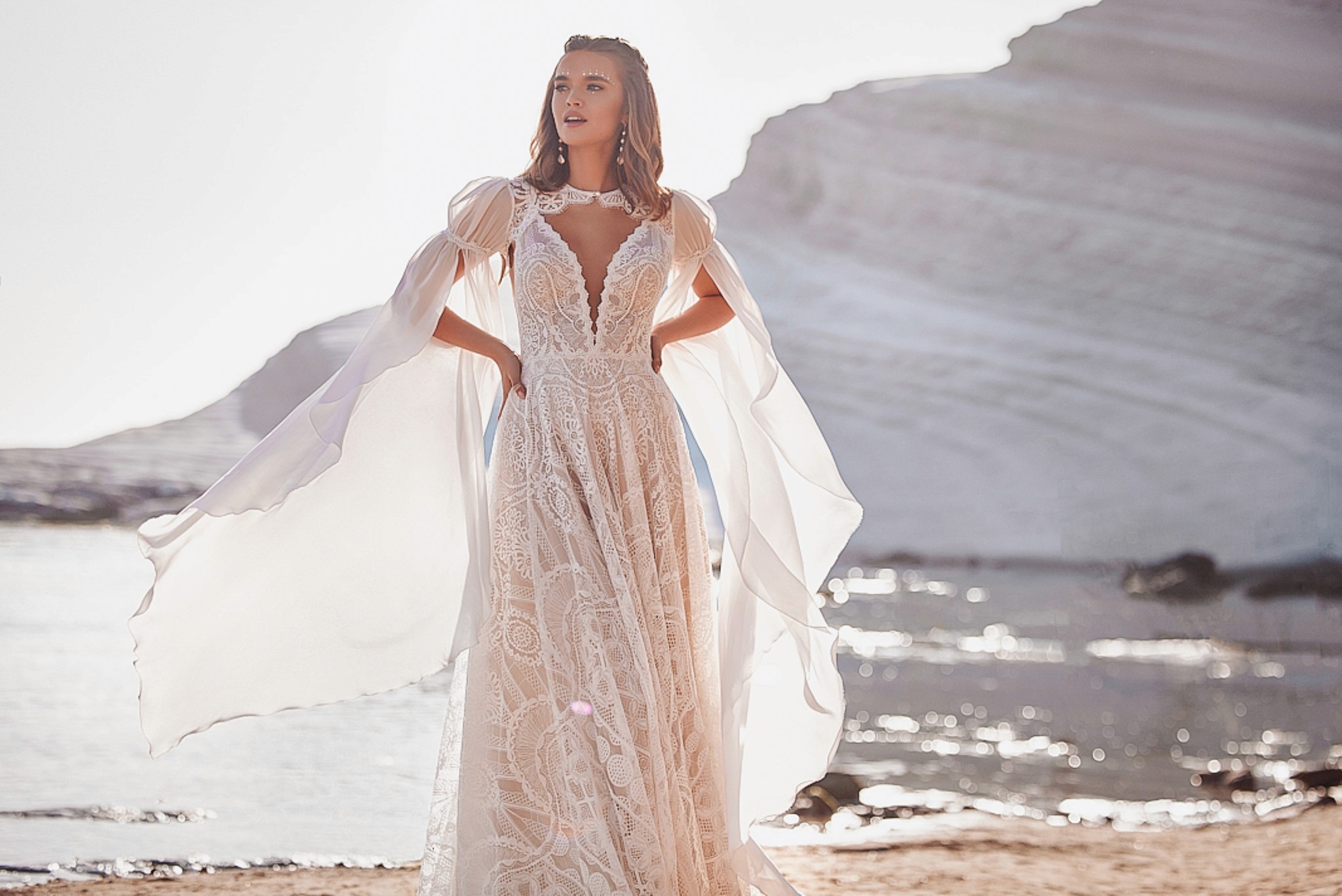 Bohemian Brautkleid mit feiner Spitze – Wedding Lounge Brautmoden, Rhein-Main Region