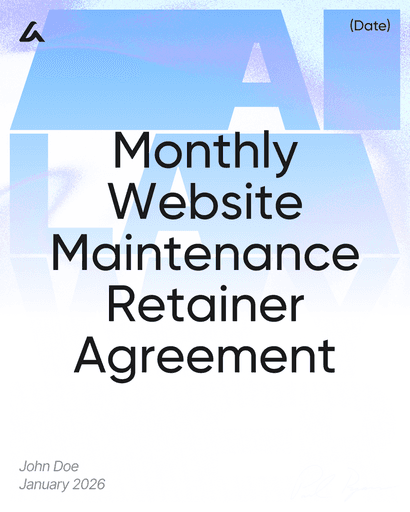 Monthly Website Maintenance Retainer Agreement