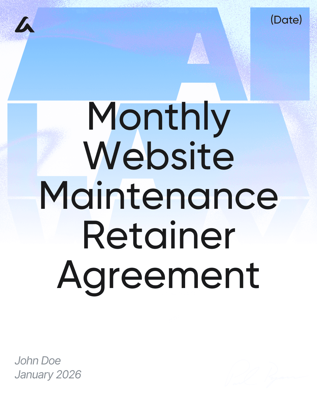 Monthly Website Maintenance Retainer Agreement