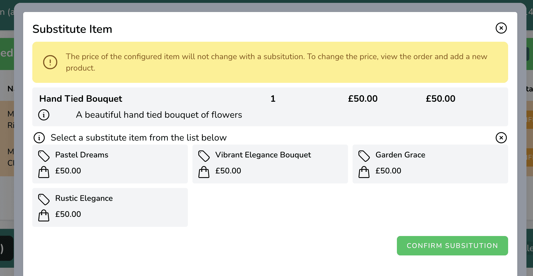 Digital Florists Software Substitution