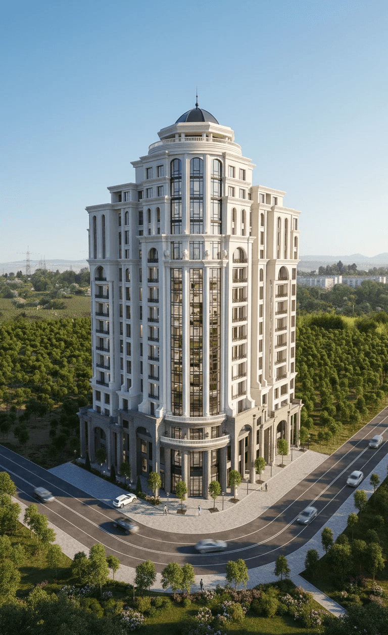 Архитектурный рендер жилого комплекса Keles