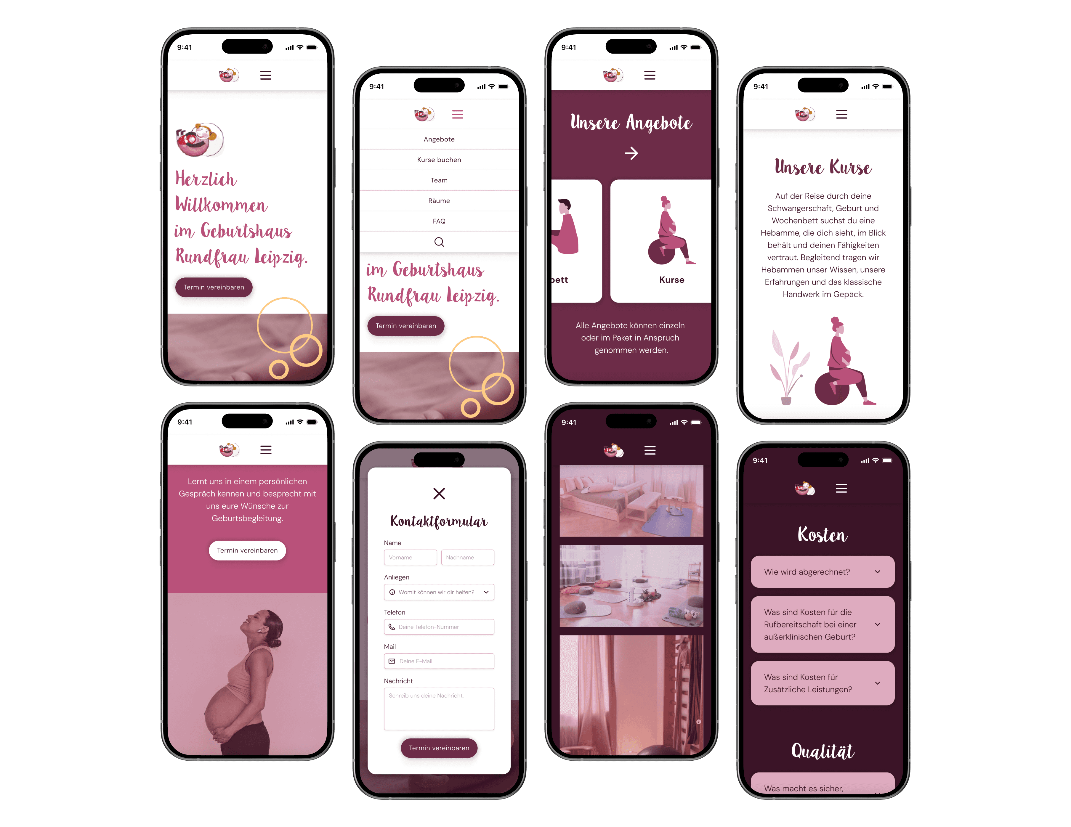 Mobile Design Geburtshaus Rundfrau