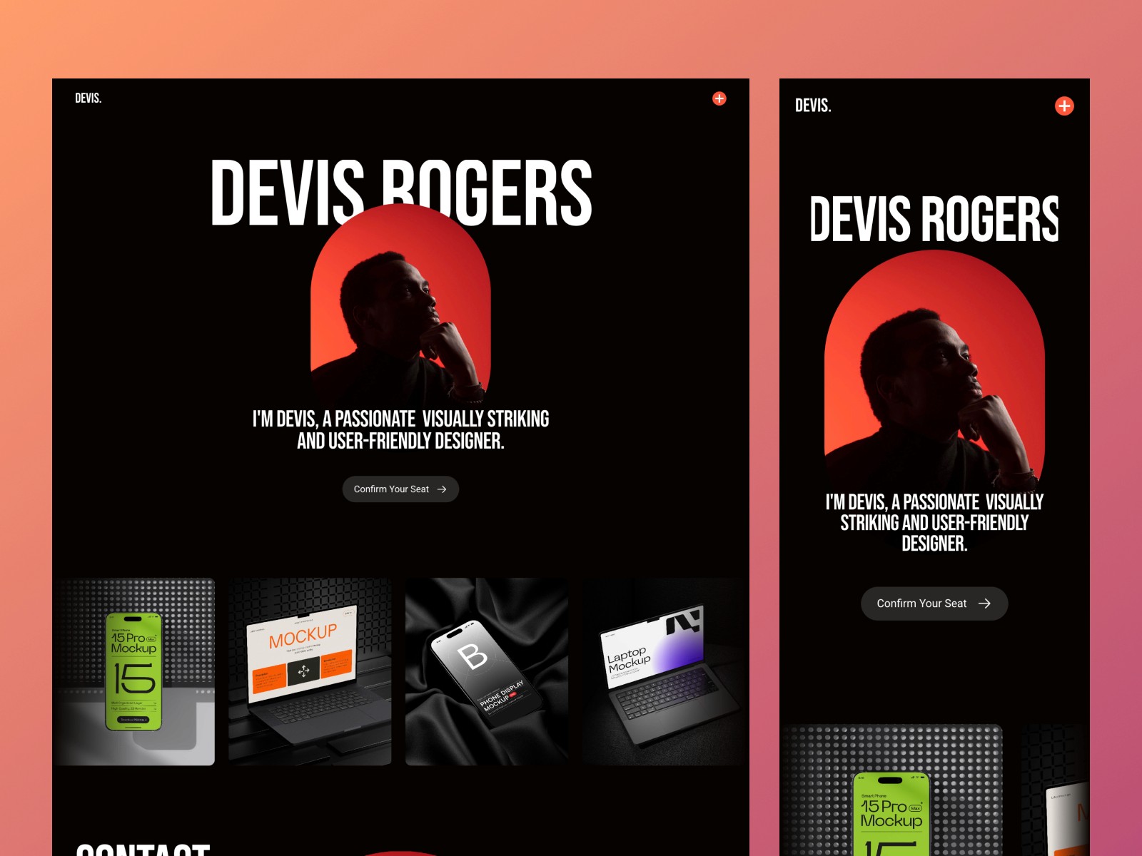 DevisRogers — 作品集网站设计灵感
