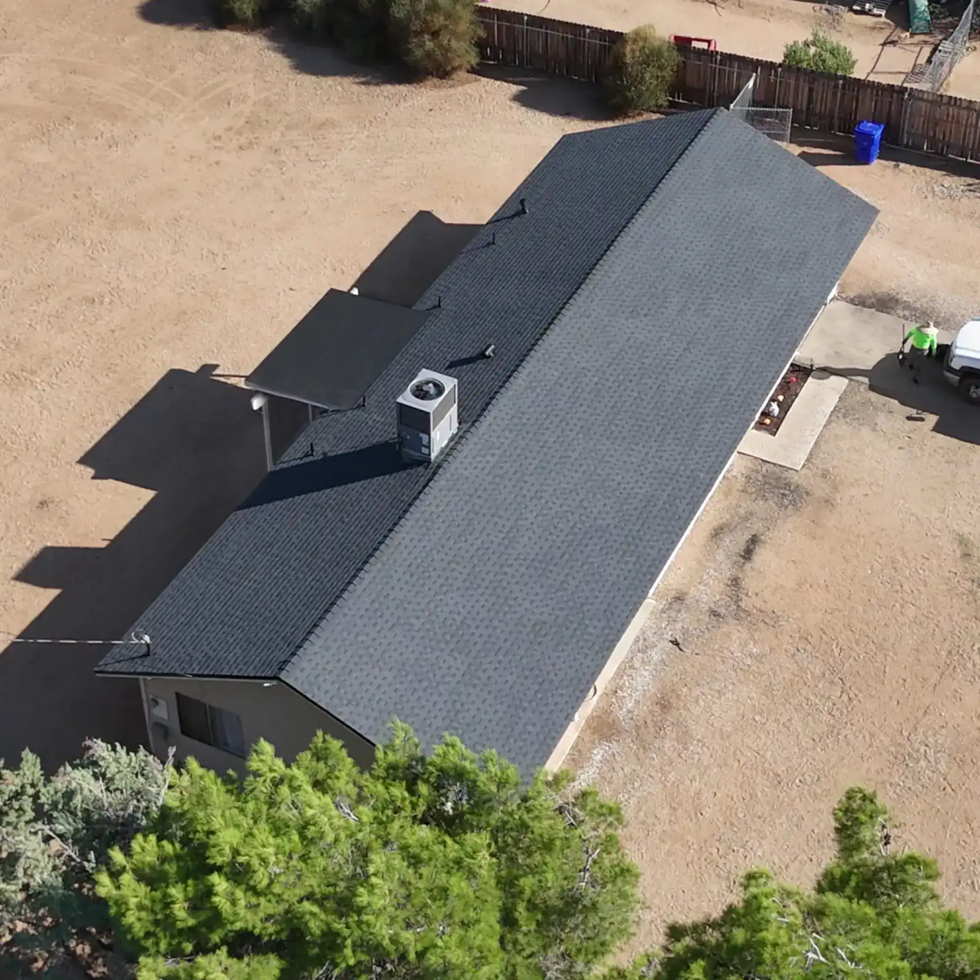 Asphalt shingle roof replacement on a High Desert home