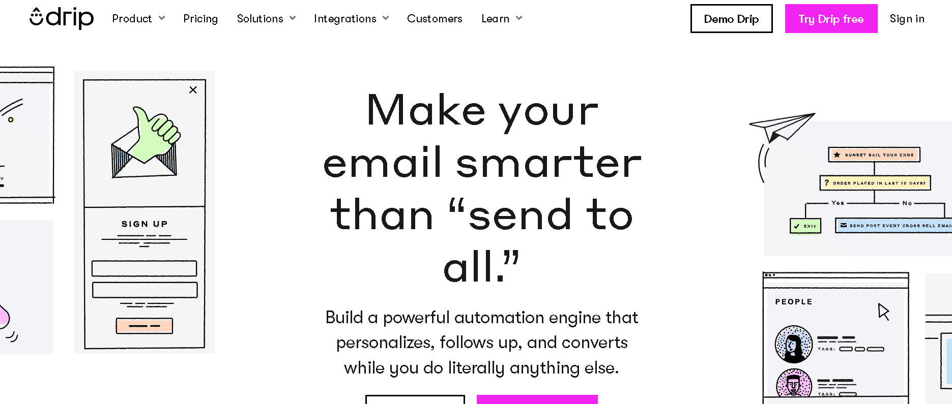 Drip home page