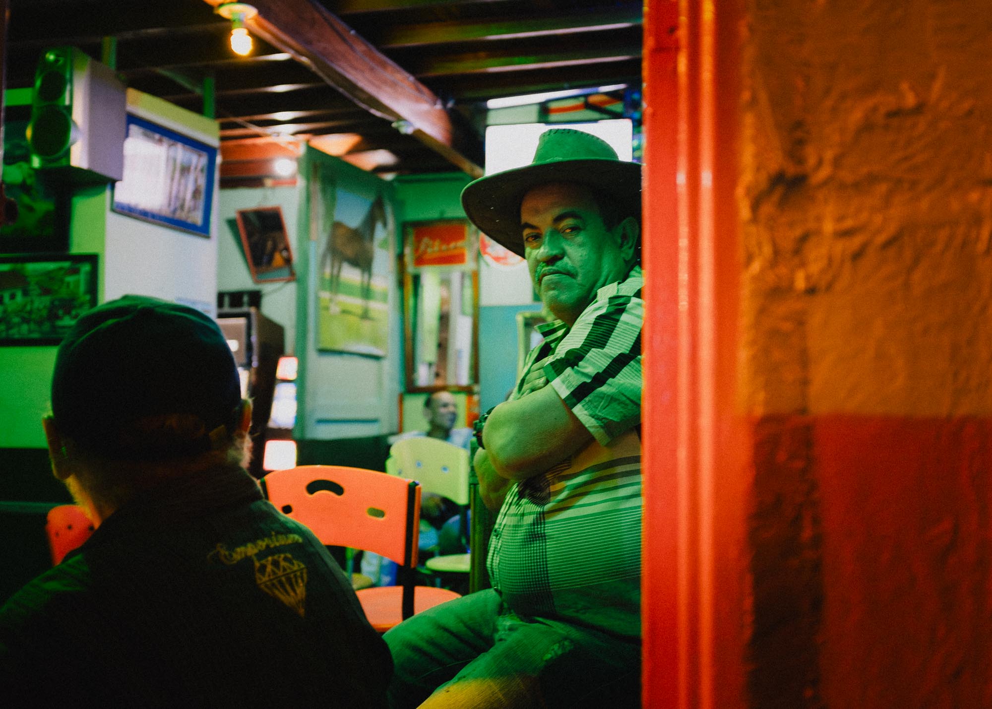 Man watching, Medellin, Colombia, 2018