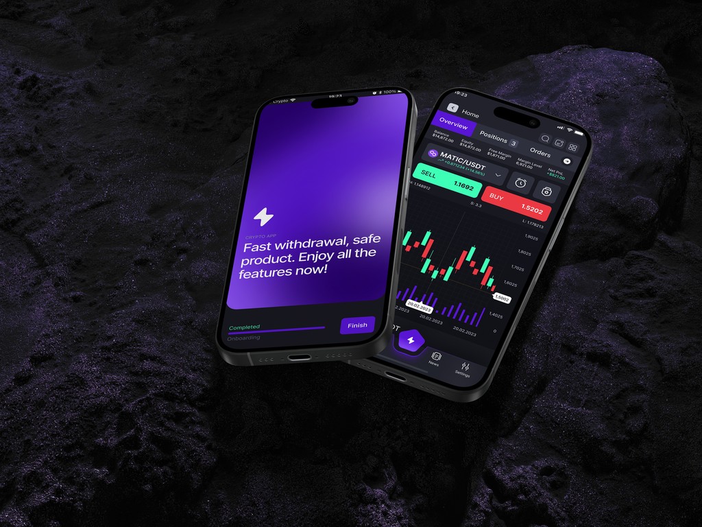 Crypto Trading Mobile App UI/UX Design Screenshot