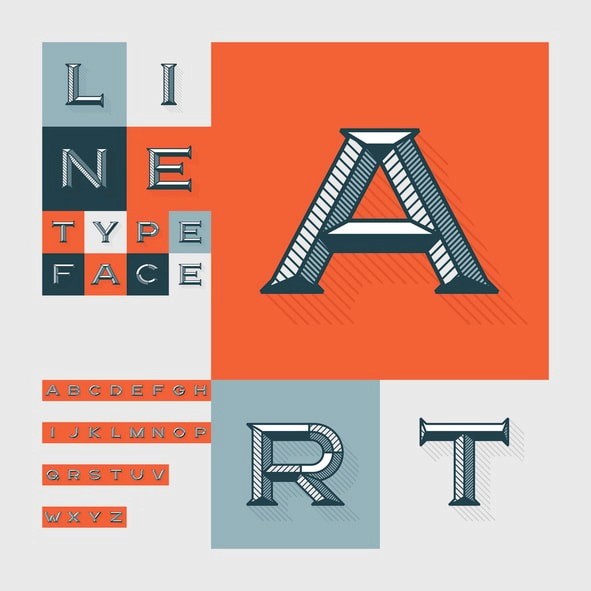 The image displays a variety of typography specimens arranged side by side, showcasing different font categories such as sans serif typefaces, serif fonts, and monospaced typefaces. Each specimen highlights unique characteristics like thick and thin strokes, contrasting styles, and the rhythmic strokes of script and display typefaces, providing a comprehensive view of typeface classifications.