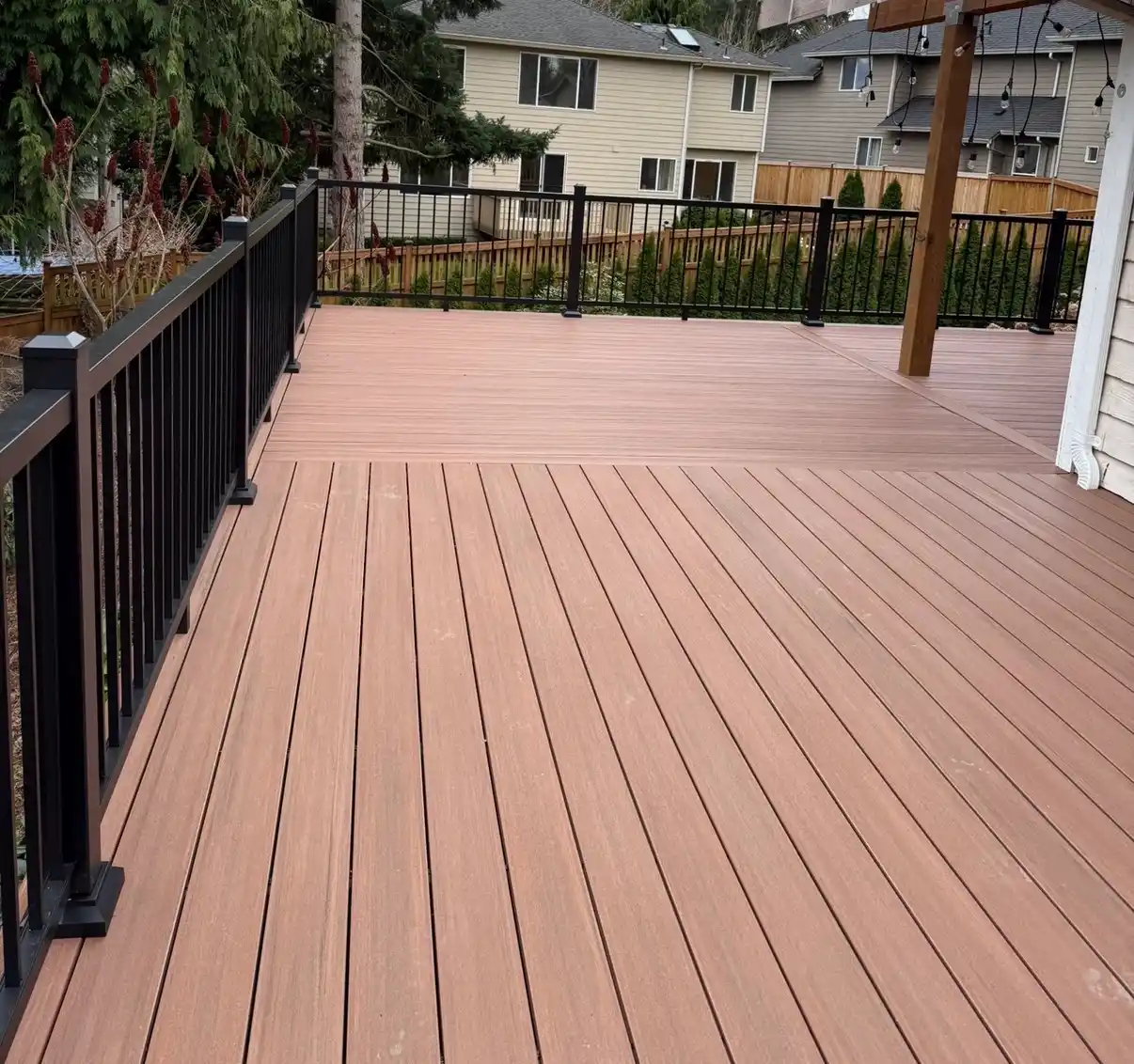Exterior deck and moisture repair work on a home