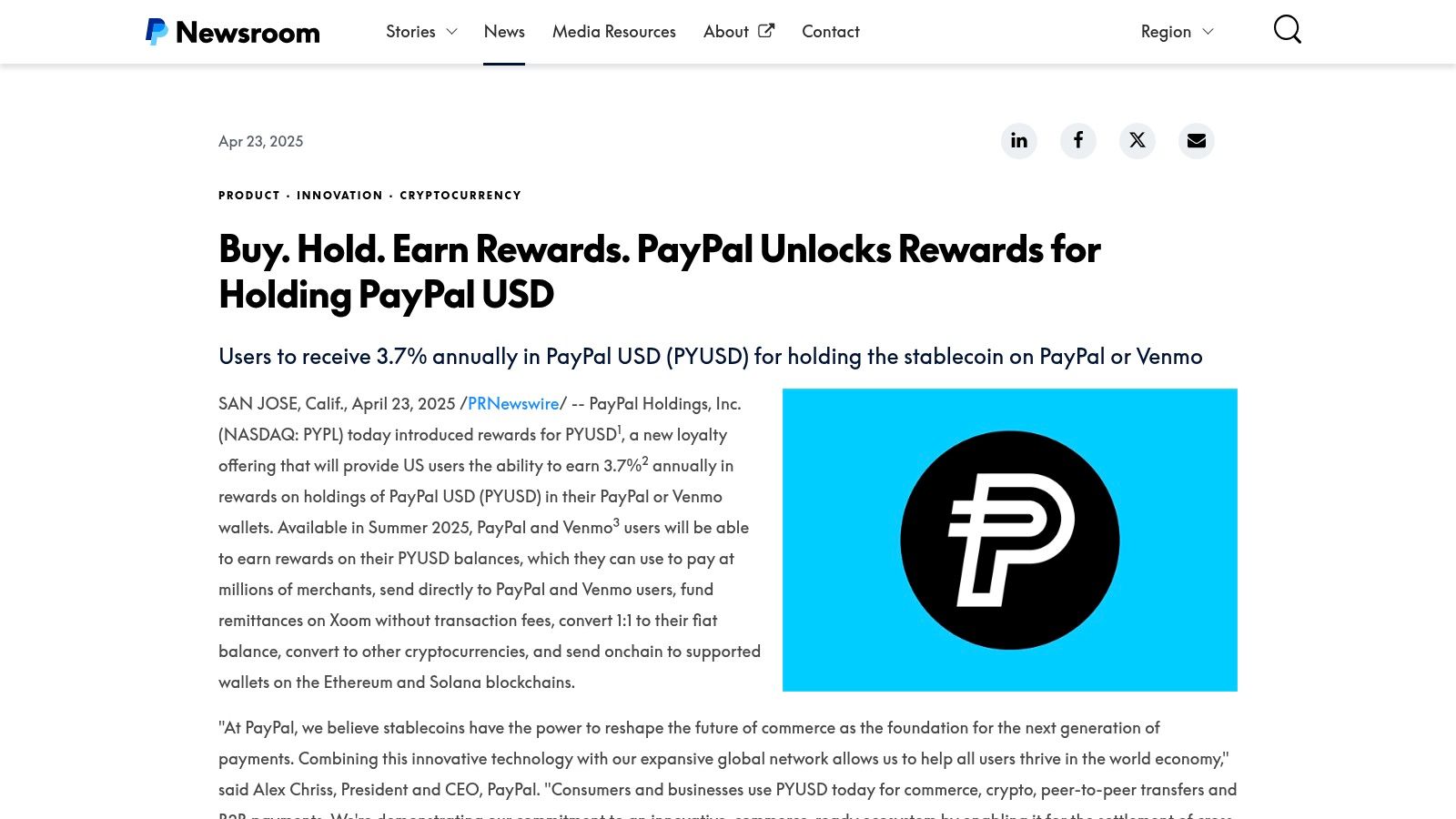 PayPal / Venmo (PYUSD Rewards)