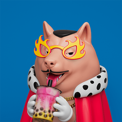 Shiba Inu sipping boba