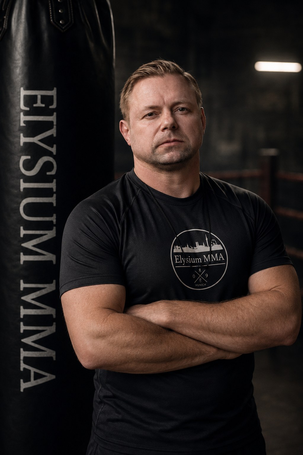 Trainer Sascha Richter von Elysium MMA München im Gym