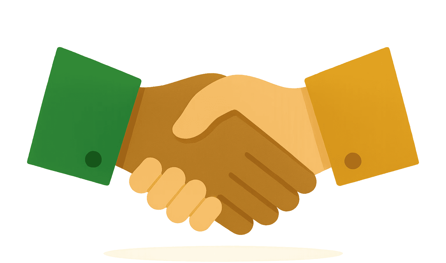 Händeschütteln für faire Partnerschaften