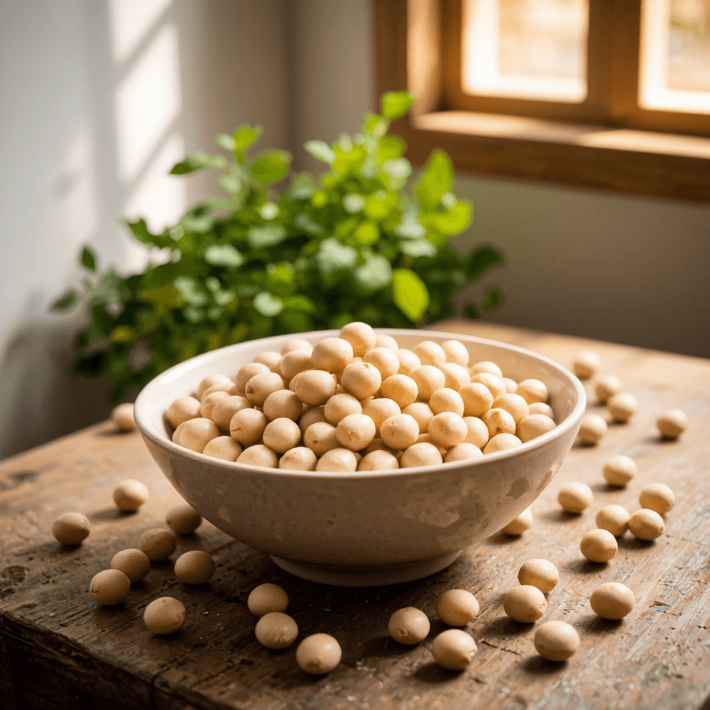 product photography of a bowl of dried legumes