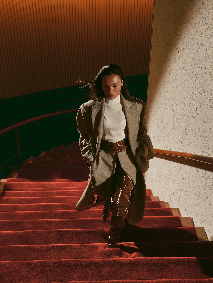 women going up using stairs