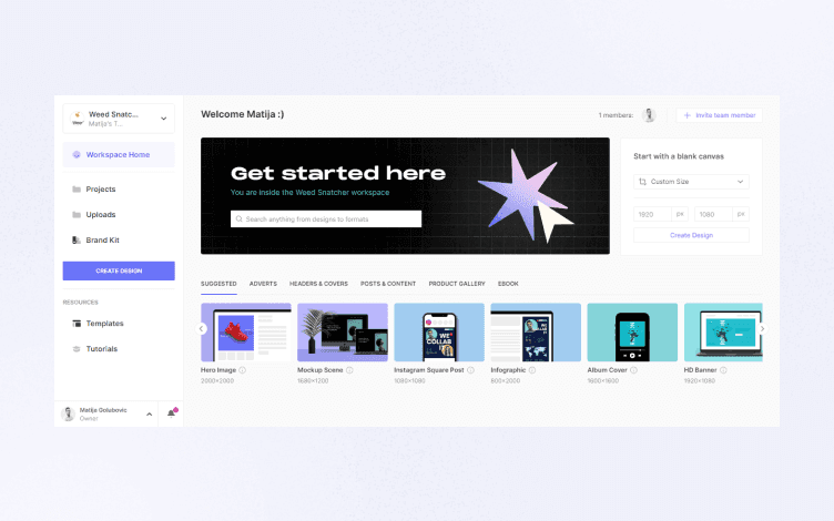 glorify dashboard
