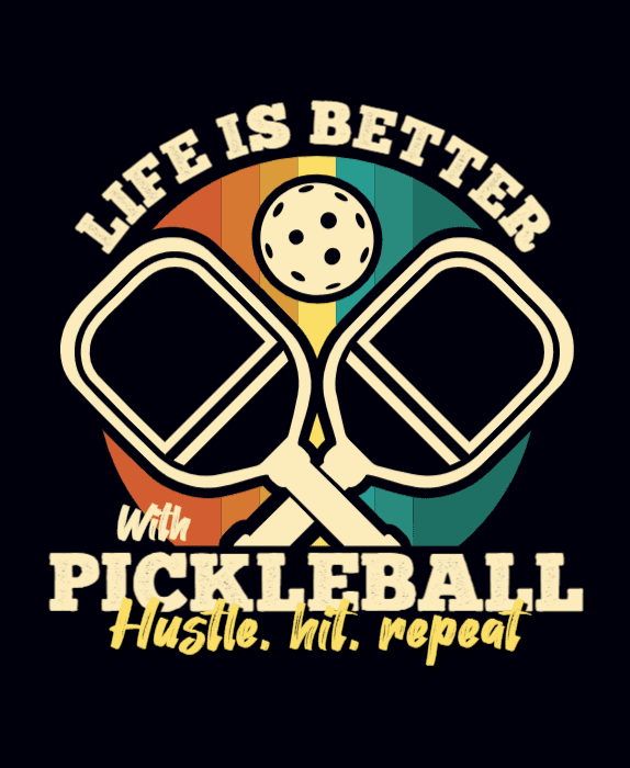 Online T-Shirt-Vorlage eines Pickelball