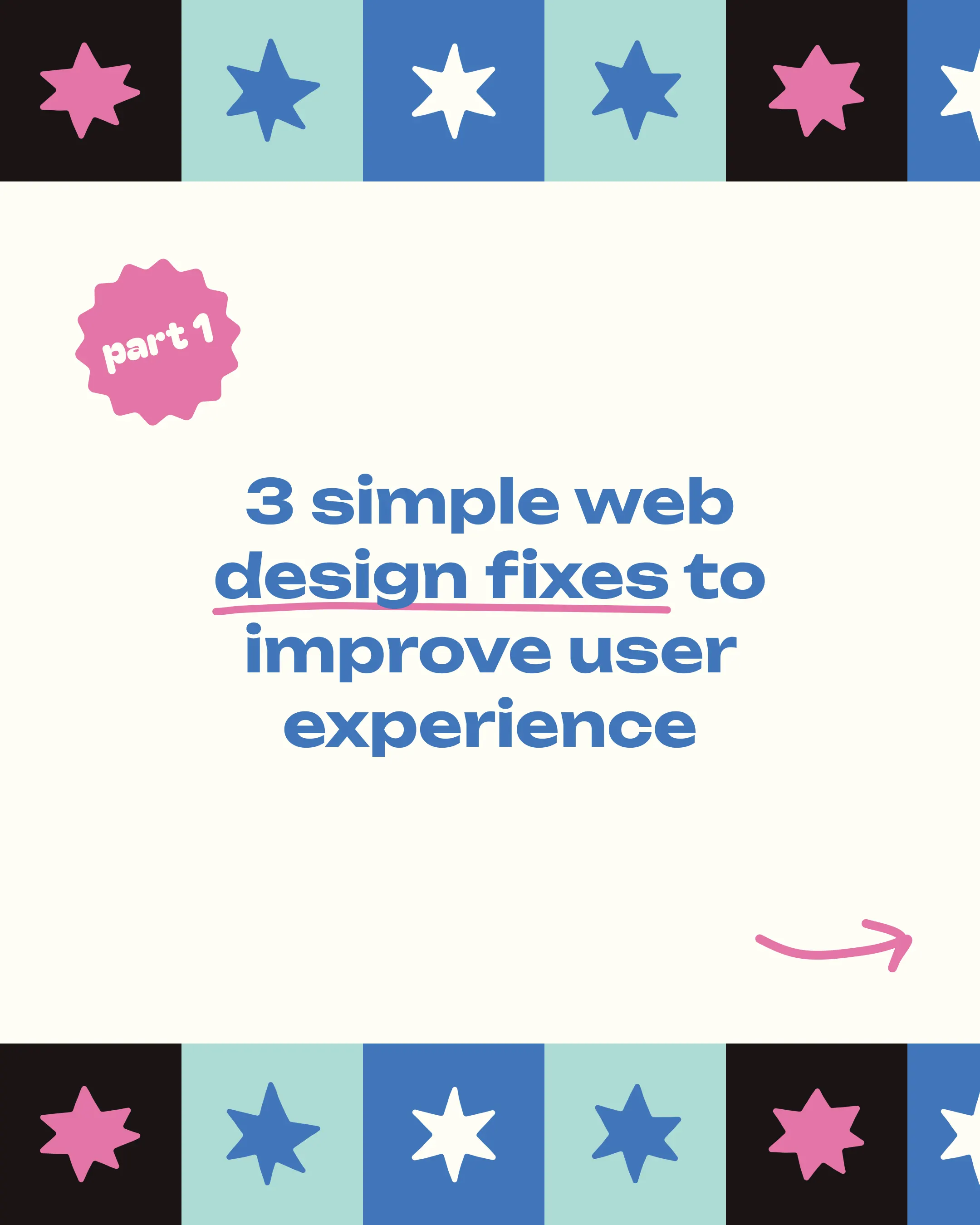 Instagram post on 3 website tips