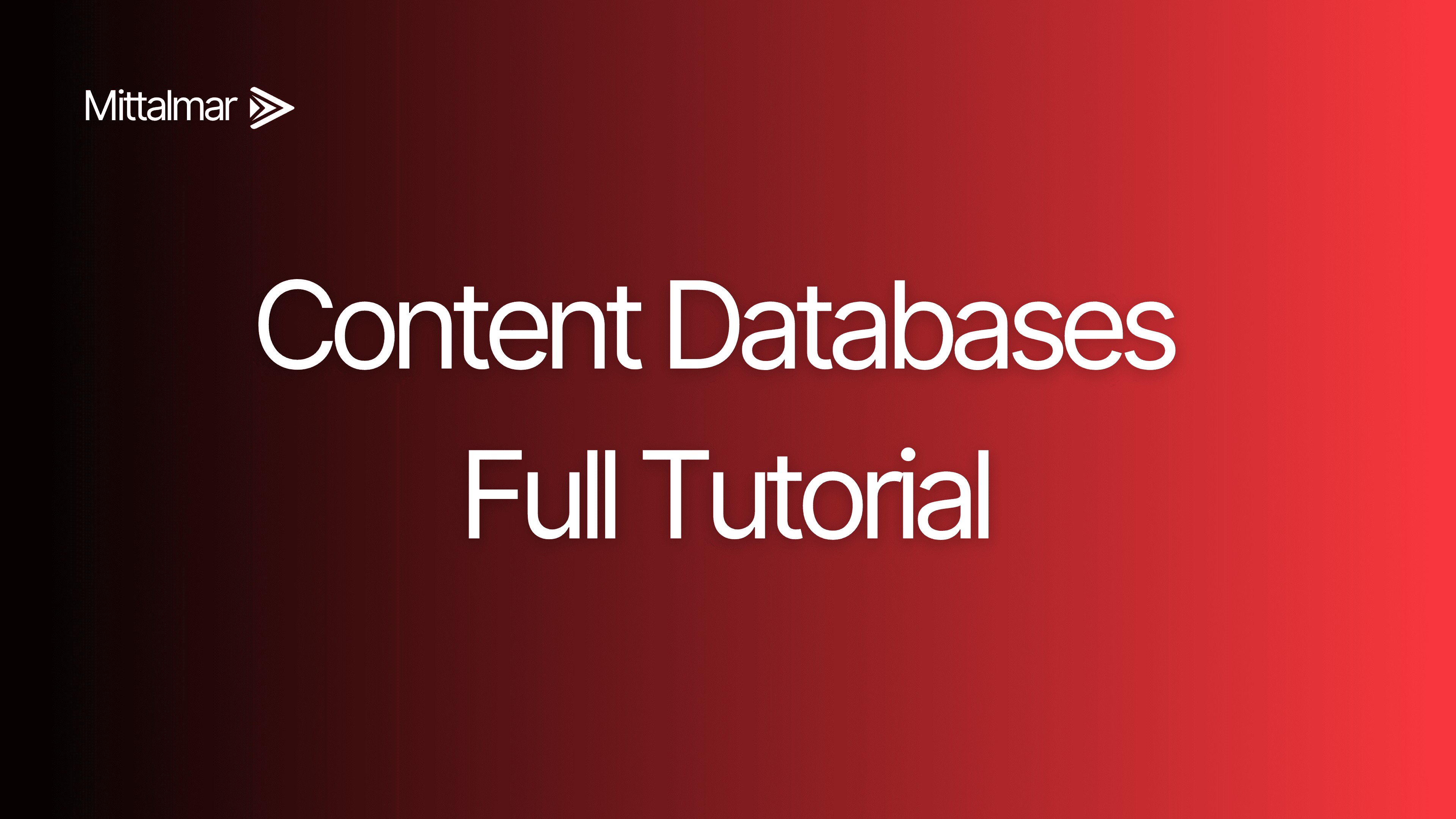 Content databases full tutorial