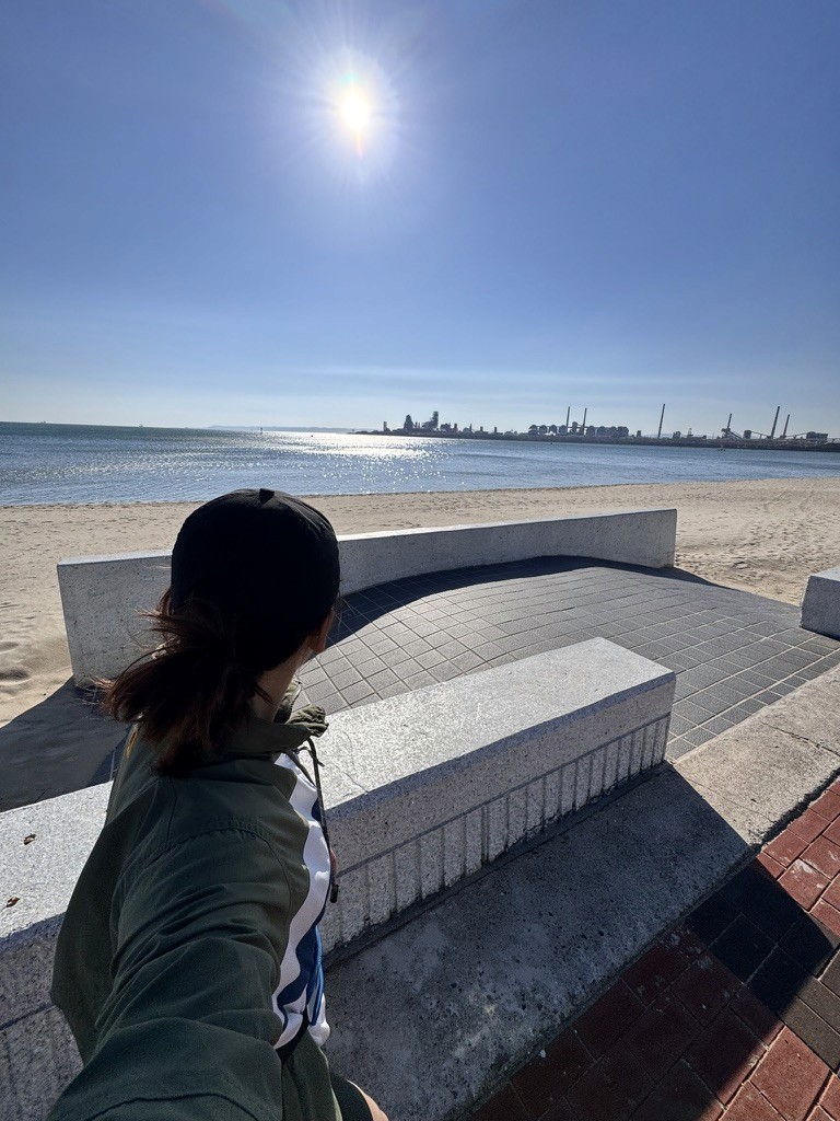 Vintage Car Under Palm Trees