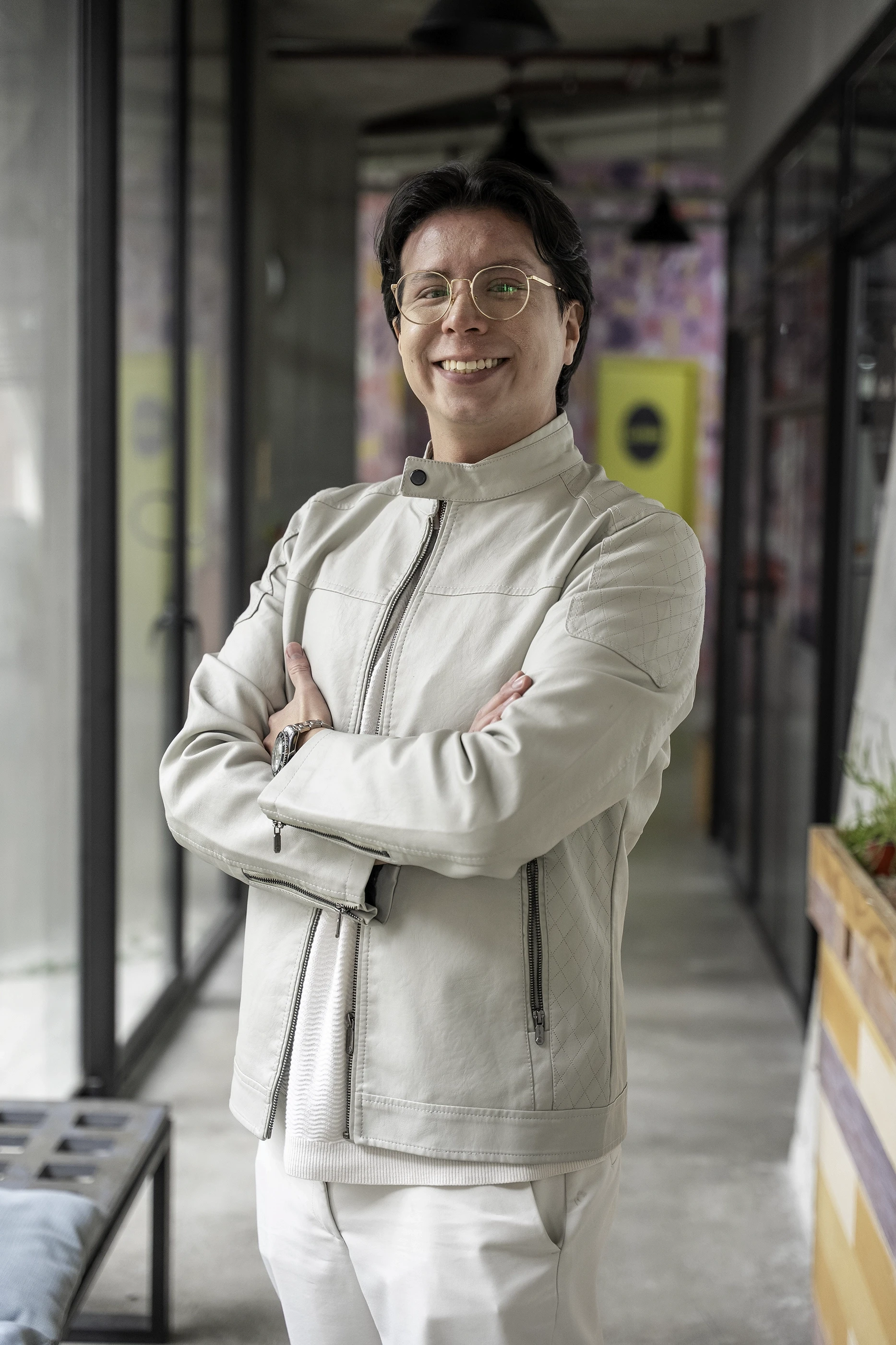 man in black blazer standing