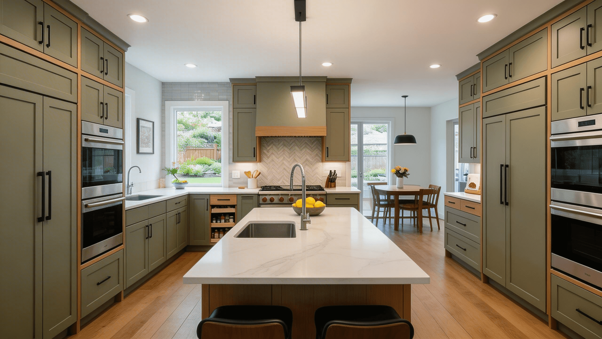 kitchen with central island 2