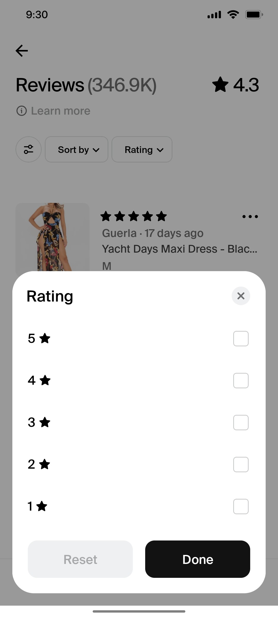 Shop App Rating Done Screen