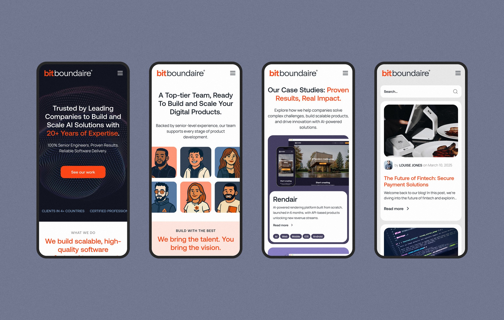 Modern buildings with geometric patterns against dark sky