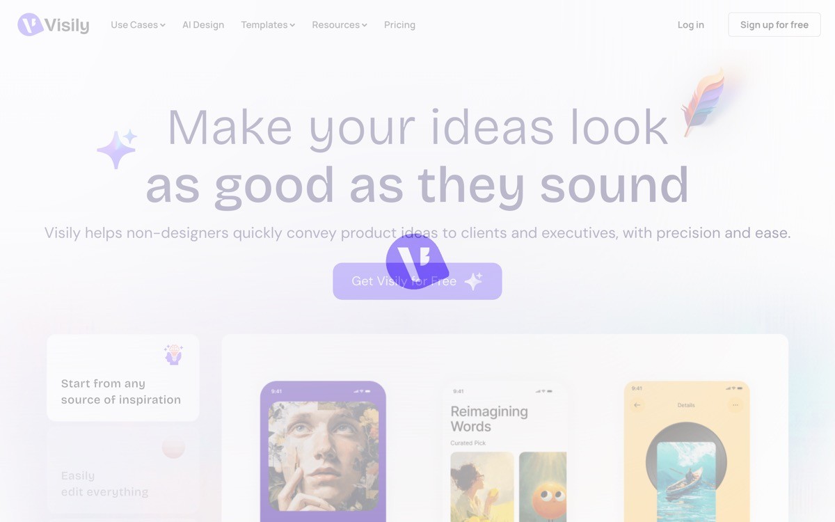 AI Landing Page Design Tools with Visily