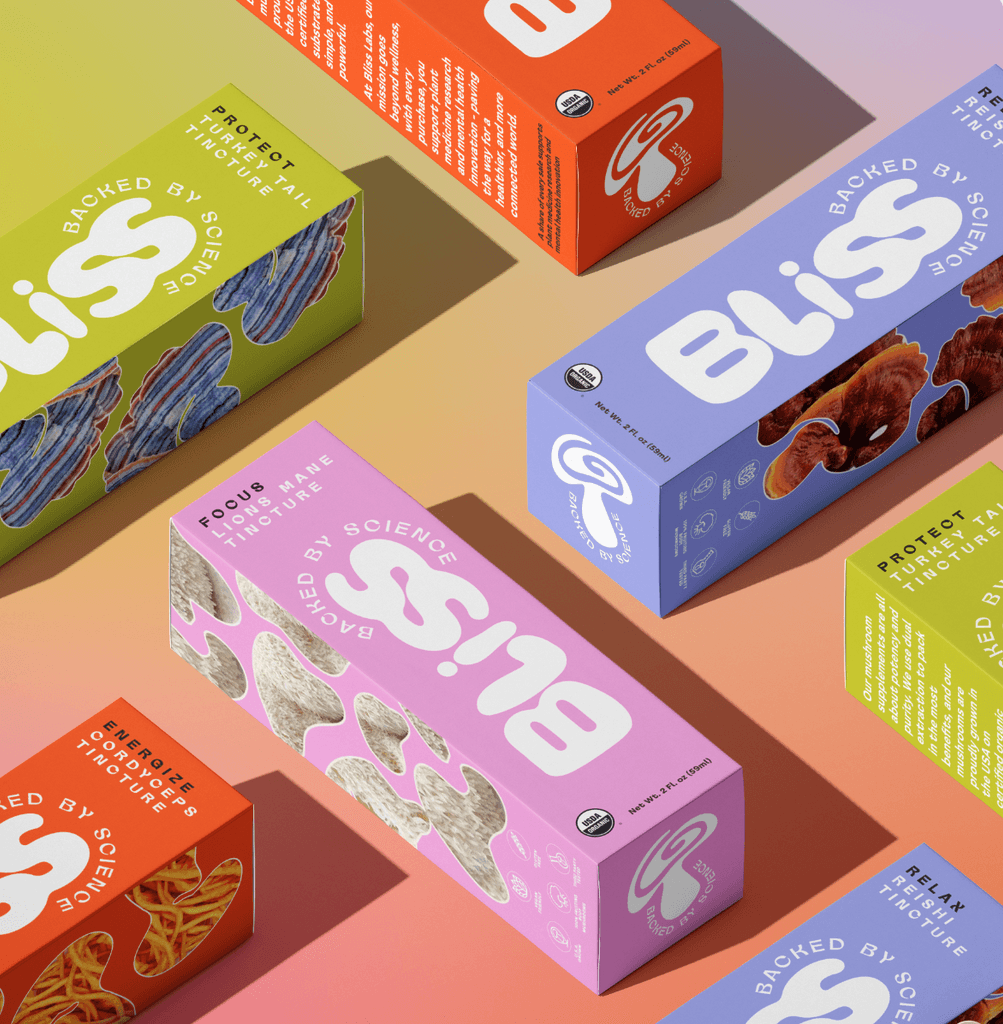 Bliss Branding, Packging Design, Web design