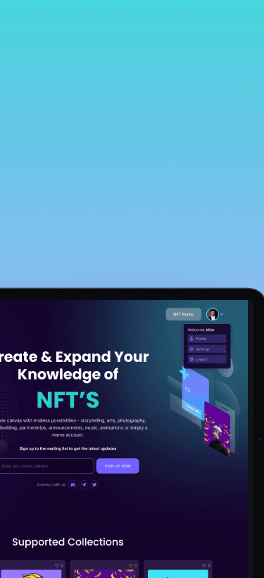 Feature highlighting the ability to create and expand the mythology around your NFT on Track The Myth