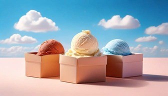 3 Ice Creams In Boxes