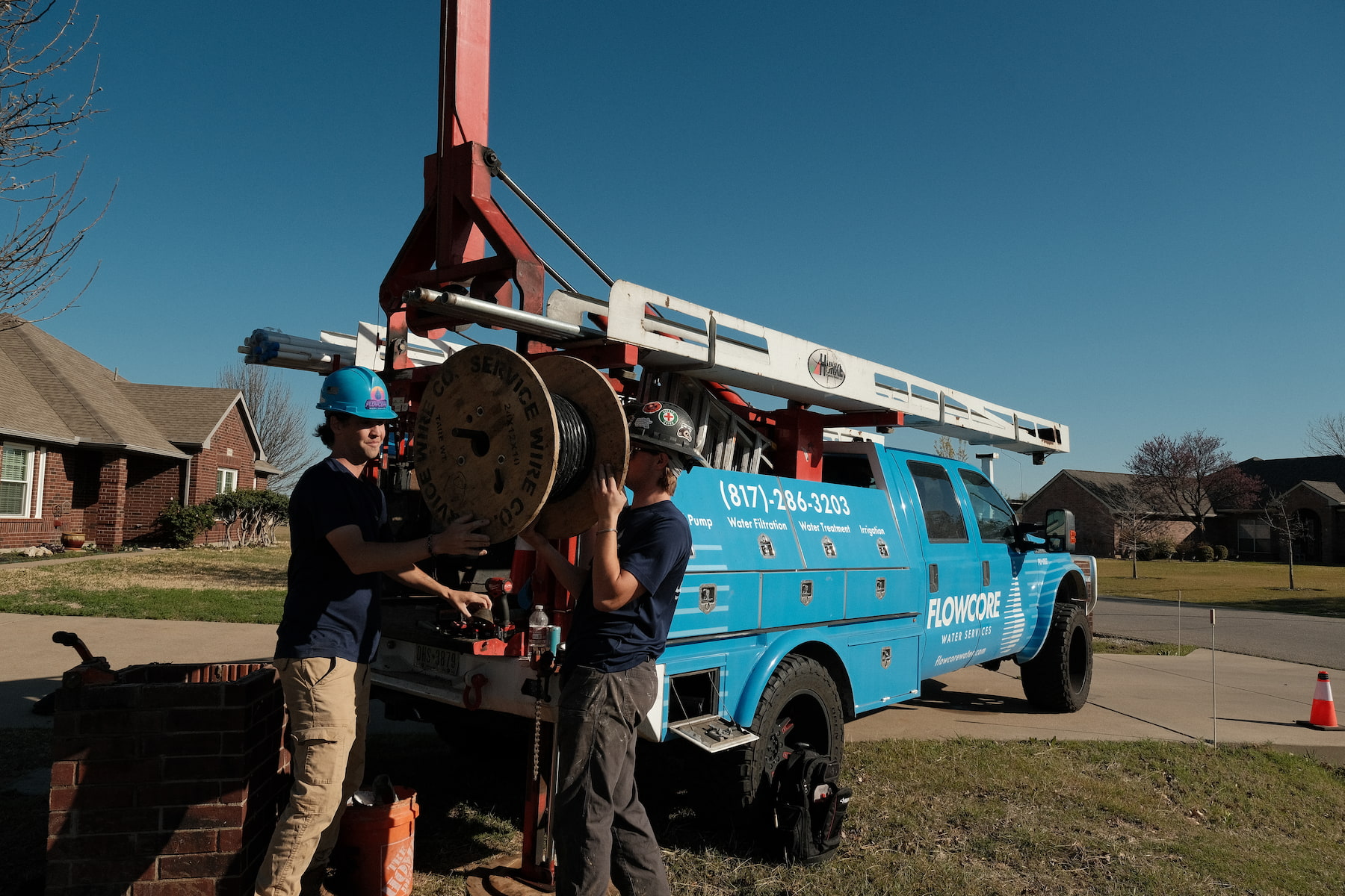 Water Well Service Crew work in progress